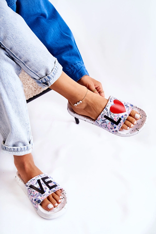 Gumowe Klapki Big Star Love DD274A256 Białe