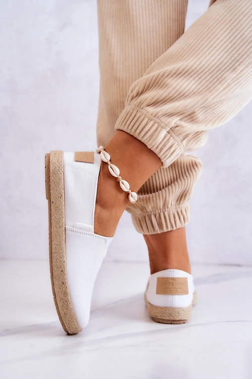 Modne Damskie Espadryle Cross Jeans JJ2R4001C Białe