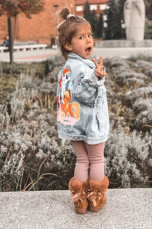 Dziecięce Ocieplane Botki Z Kokardkami Śniegowce D.Khaki Funky