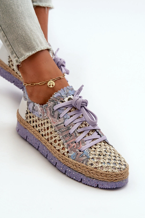 Półbuty Damskie Skórzane Maciejka 05897-05 Fioletowe