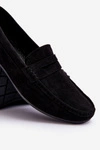 Męskie Zamszowe Mokasyny Czarne Mack