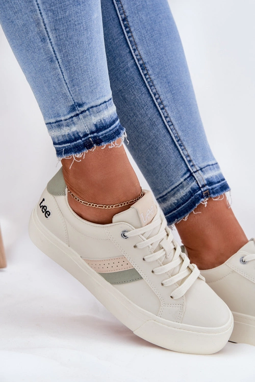 Sneakersy Damskie LEE LAYLA WOMEN LOW 50251003 Zgaszona Biel