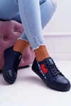 Trampki Damskie Big Star Granatowe z Sercem EE274258
