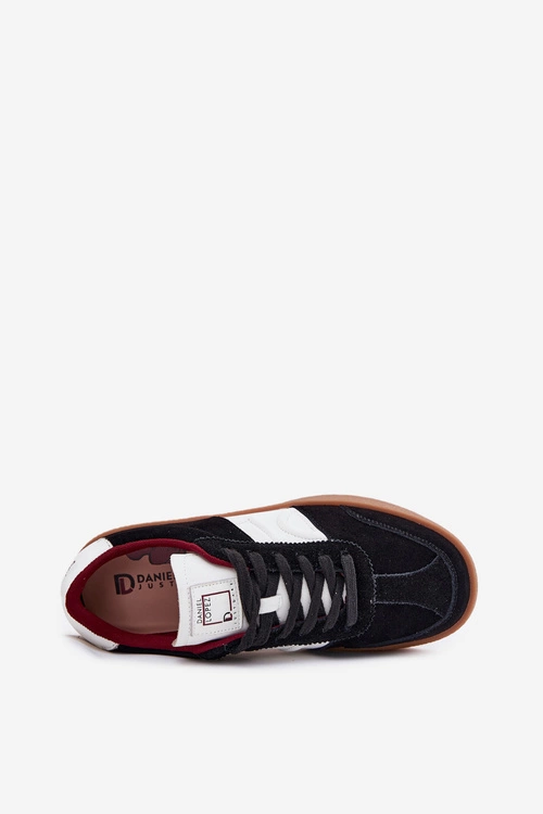 Zamszowe Sneakersy Damskie Daniel Lopez Just Dare SS2D4021 Czarne