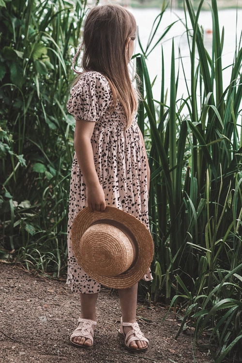Dziecięce Plecione Wsuwane Sandały Różowe Tracy