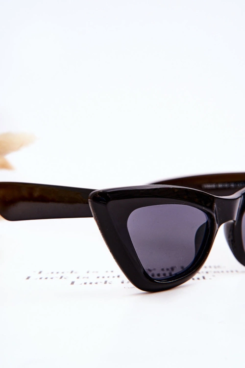 Damskie Okulary Przeciwsłoneczne Kocie Oko V100045 Czarne