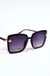 Damskie Okulary Przeciwsłoneczne Z Ozdobą SX0007 Czarne