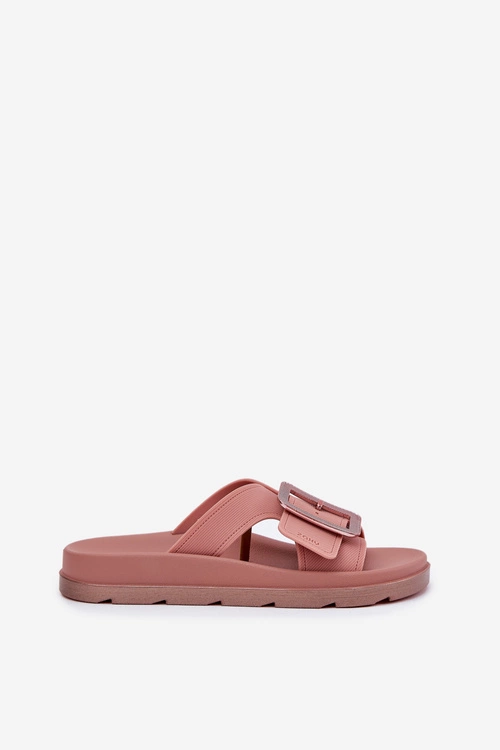 Pachnące Klapki Damskie Z Ozdobną Klamrą ZAXY RR285077 Brudny Róż