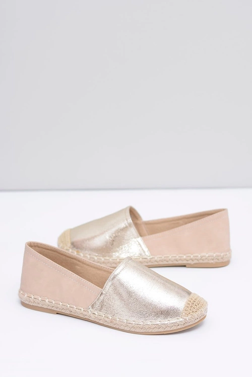 Złote Damskie Wsuwane Espadryle Paoli