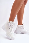 Buty Sportowe Damskie Zamszowe Z Łańcuchem Białe Tymagio
