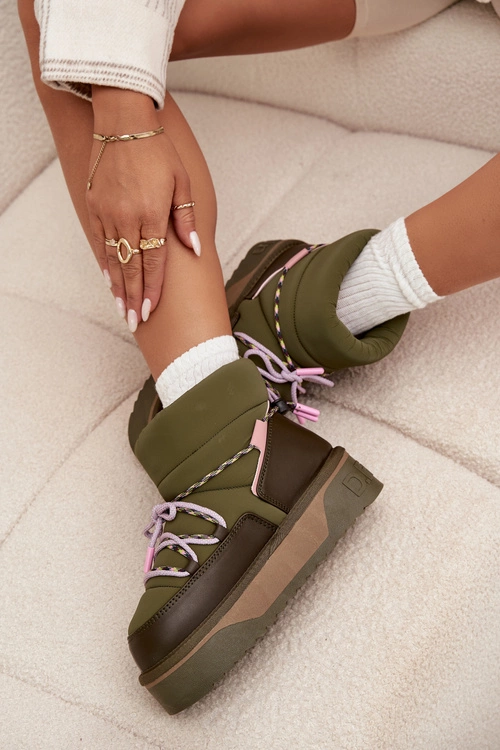 Śniegowce Na Platformie D.Franklin DFSH371015 Khaki