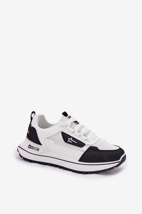Buty Sportowe Damskie Na Platformie Big Star RR274A223 HI-POLY SYSTEM Biało-Czarne