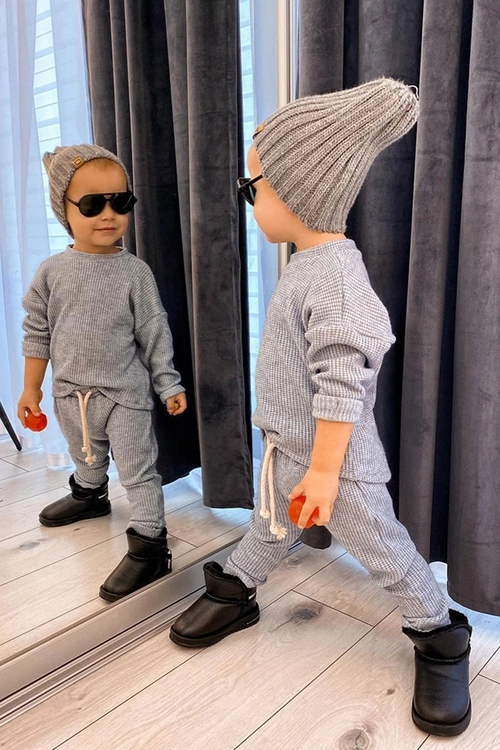 Dziecięce Botki Śniegowce Czarne Frosty