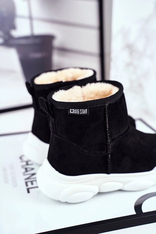 Dziecięce botki Big Star śniegowce czarne GG374085