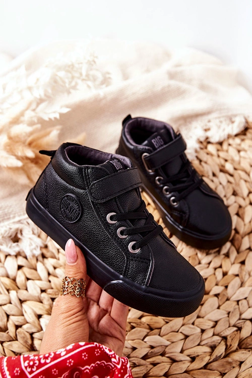 Dziecięce Wysokie Tenisówki Big Star EE374001 Czarne