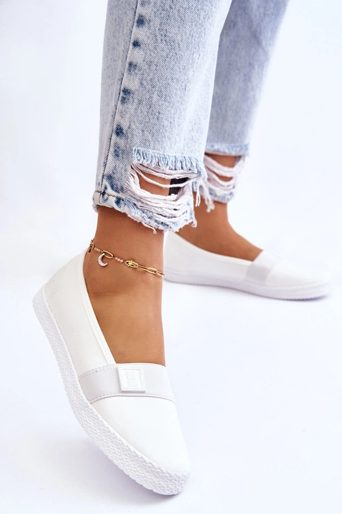 Damskie Wsuwane Tenisówki Big Star LL274201 Białe