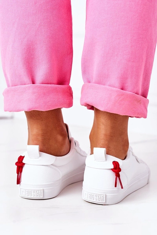 Damskie Skórzane Tenisówki BIG STAR GG274160 Białe