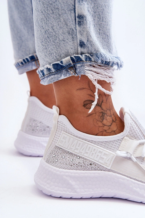 Wsuwane Damskie Buty Sportowe Białe Hold Me!