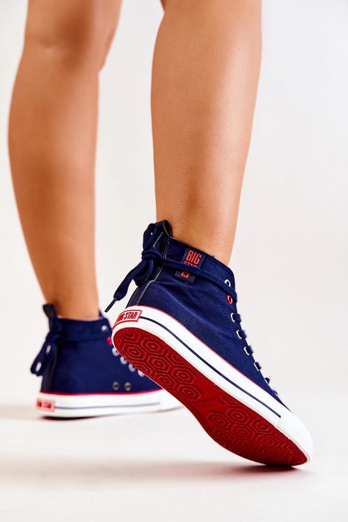 Wysokie Trampki Big Star JJ274125 Granatowe