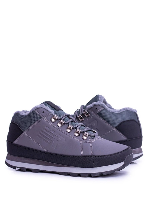 Męskie Ocieplane Buty Trekkingowe Szare Newlans2