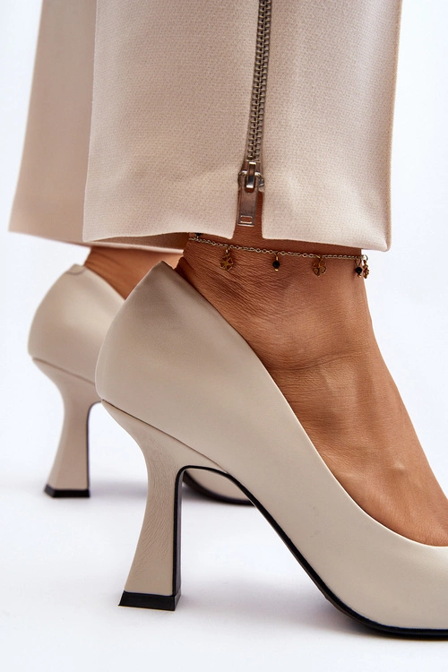 Klasyczne Szpilki W Szpic Jasnobeżowe Delimena