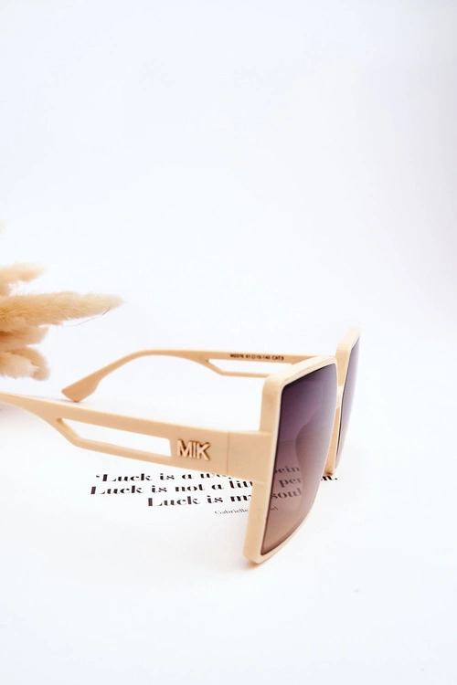 Kwadratowe Okulary Przeciwsłoneczne M2376 Beżowe