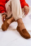 Damskie Zamszowe Mokasyny Big Star JJ274660 Camel