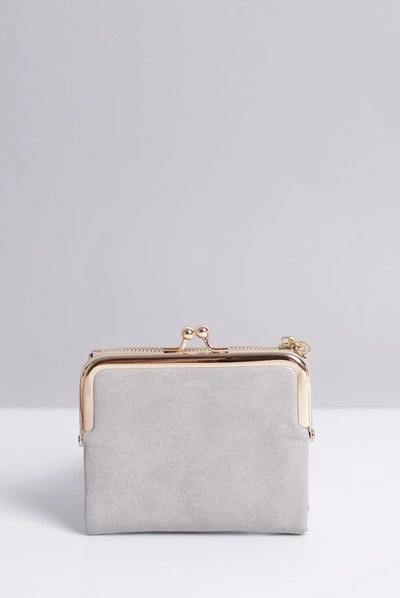 Mała Damska Szara Portmonetka