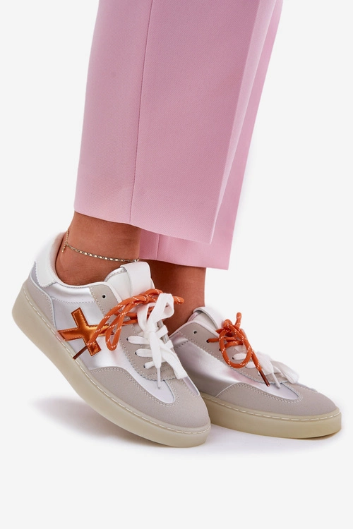 Niskie Buty Sportowe Damskie Srebrne Zelevelis