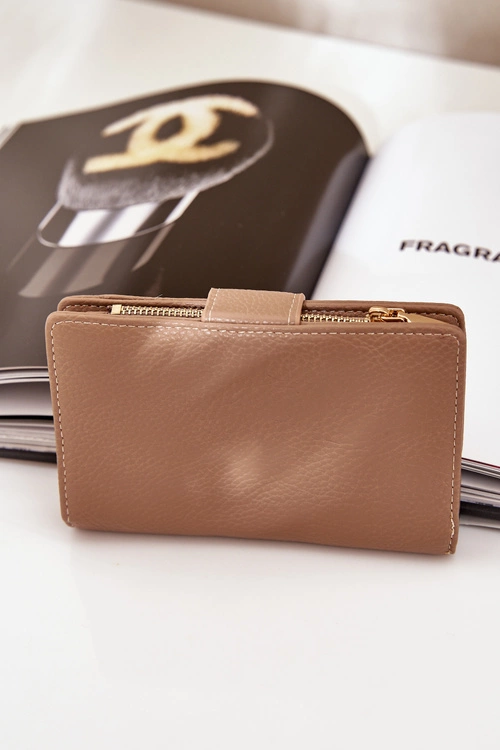 Damski Portfel Z Eko Skóry Ciemnobeżowy Isamille