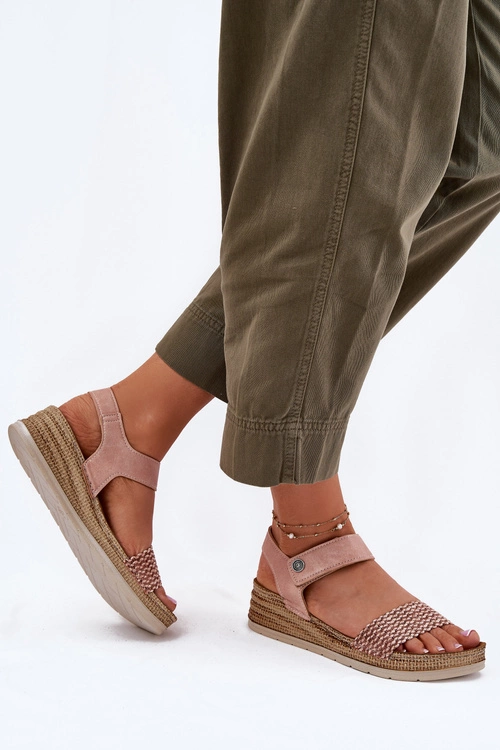 Sandały Damskie Na Koturnie Inblu RV000014 Różowe