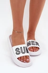 Klapki Damskie Na Grubej Podeszwie SUMMER Vinceza 76051 Białe