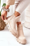 Ocieplane Botki Sztyblety Beżowe Good Idea