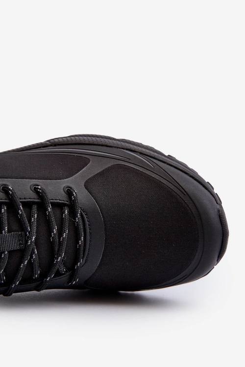 Męskie Buty Sportowe Trekkingowe Czarne Menesio