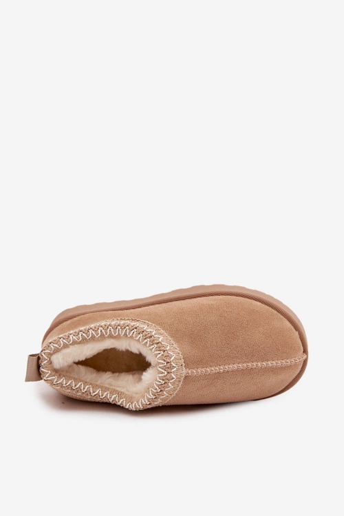 Śniegowce Dziecięce Z Haftem Beżowe Prina