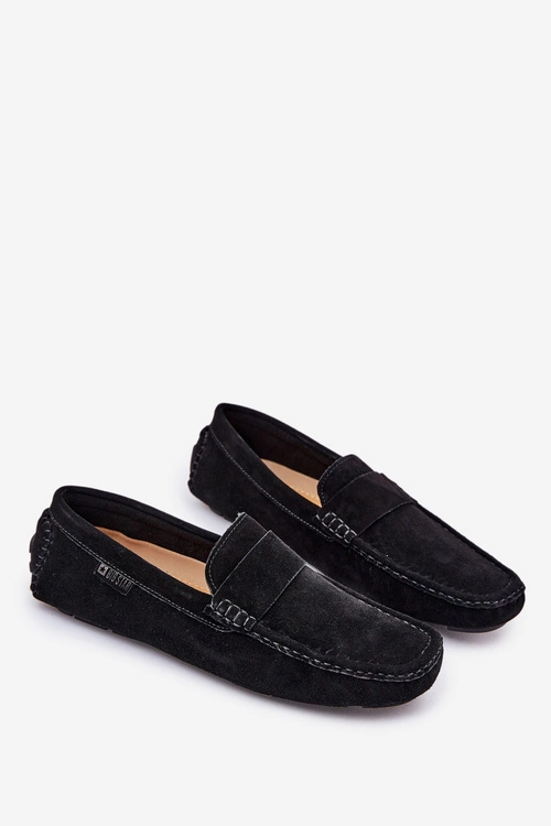 Zamszowe Mokasyny Męskie Big Star RR174049 Czarne