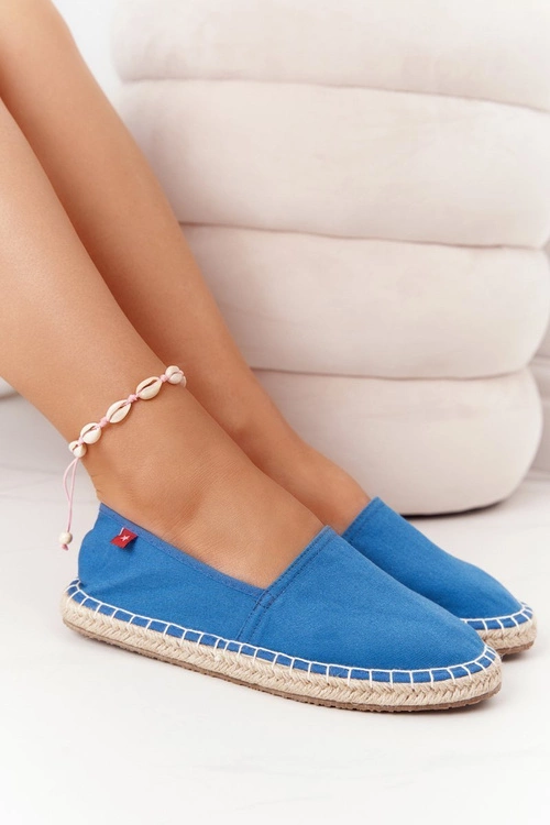 Espadryle Na Plecionej Podeszwie Big Star DD274A152 Niebieskie