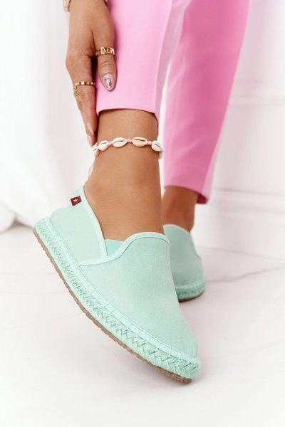 Espadryle Na Plecionej Podeszwie Big Star DD274A141 Zielone