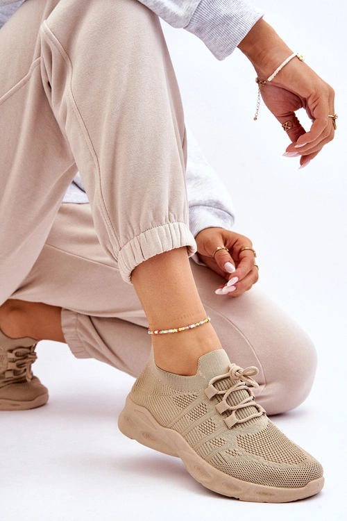 Wsuwane Damskie Buty Sportowe Beżowe Ellison