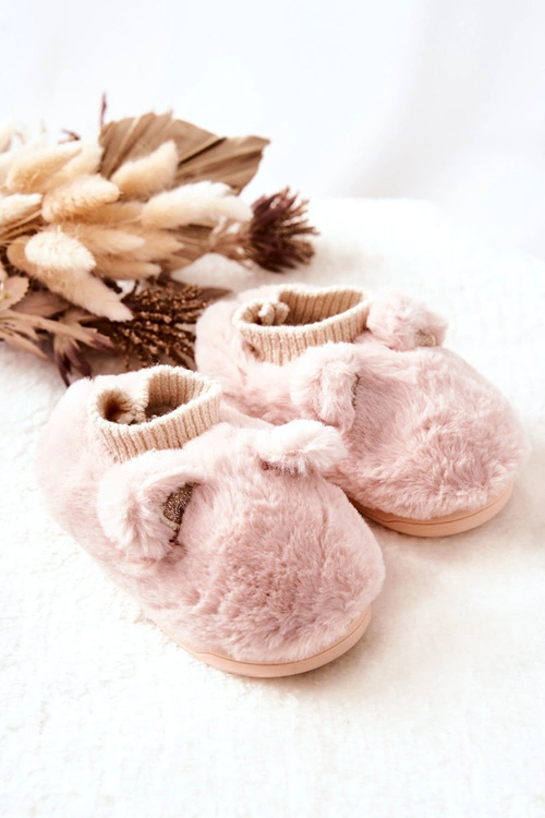 Papcie Ocieplane Ze Ściągaczem Jasnoróżowe Dessi