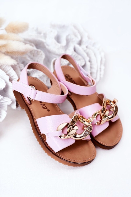 Dziecięce Sandały Z Łańcuchem Fioletowe Buffy