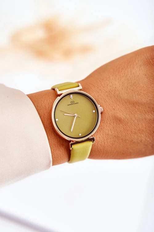 Damski Klasyczny Zegarek Na Skórzanym Pasku Giorgio&Dario Zielony