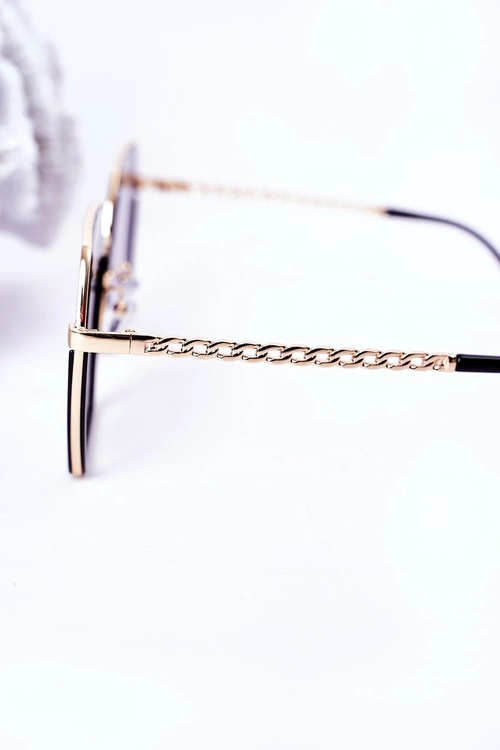 Geometryczne Okulary Przeciwsłoneczne Czarne Ombre