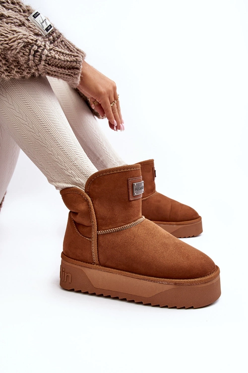 Wegańskie Śniegowce Na Platformie D.Franklin DFSH371004 Brązowe