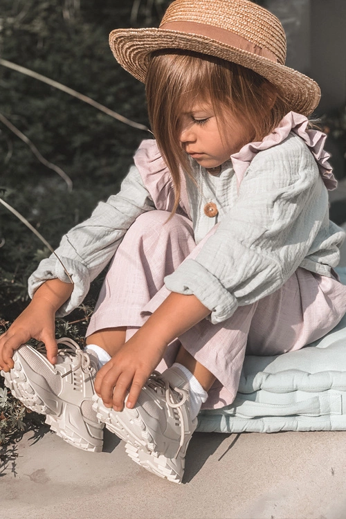 Dziecięce Sneakersy Jasno Beżowe Freak Out