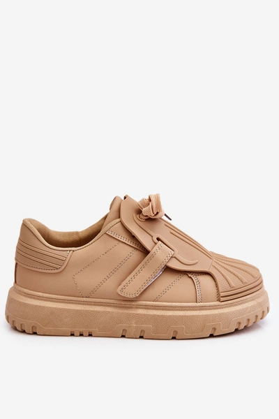 Damskie Modne Sportowe Buty Beżowe Genesis