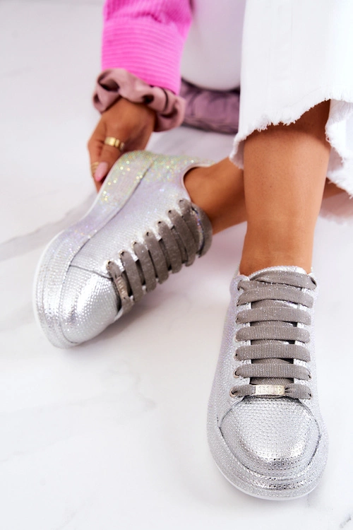 Sneakersy Buty Sportowe Dżety GOE JJ2N4048 Srebrne