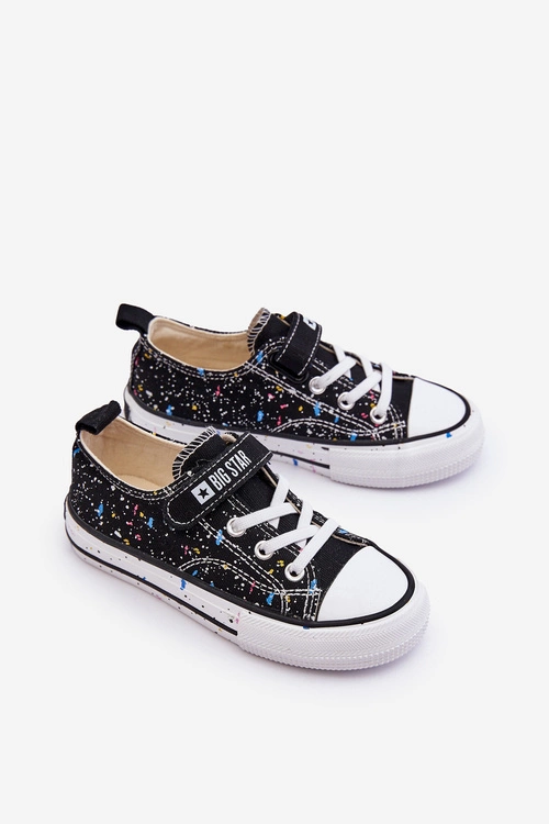 Dziecięce Trampki Na Rzep Big Star LL374063 Czarne