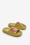 Dziecięce Lekkie Klapki Z Misiem Zielone Lindeheta