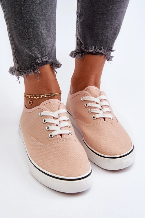 Tenisówki Trampki Damskie Klasyczne Różowe Olvali